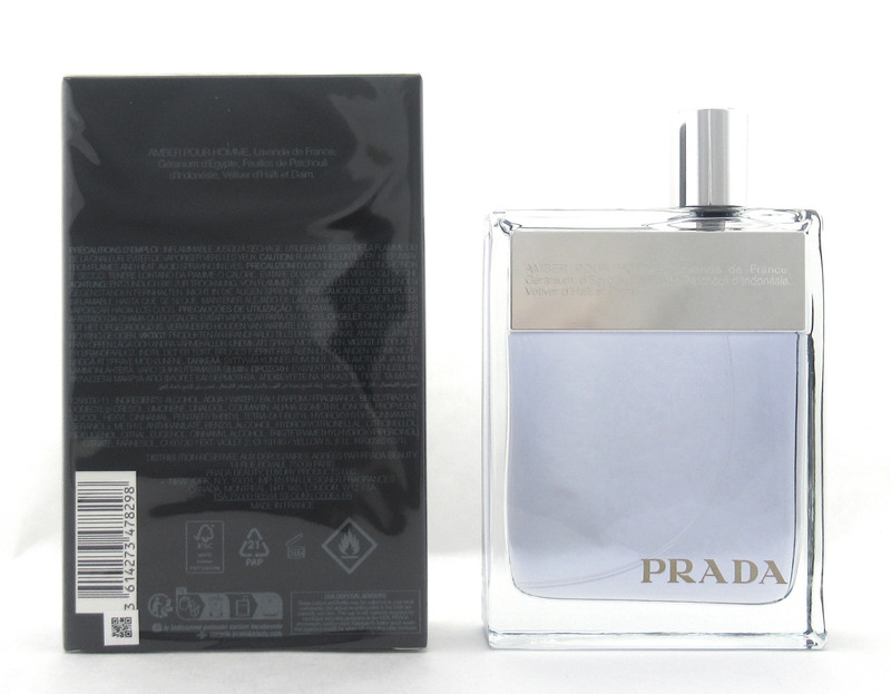 Prada AMBER POUR HOMME 3.3 oz. Eau de Toilette Spray for Men. New