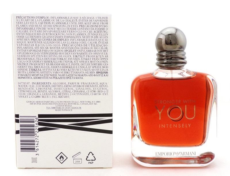 Stronger With You INTENSELY by Emporio Armani 3.3 oz. EDP Pour