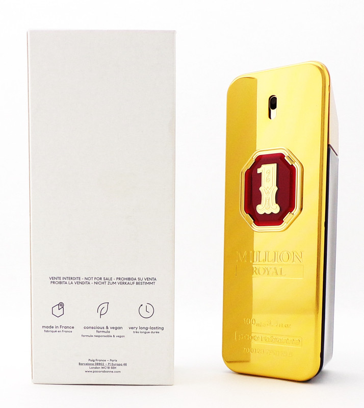 1 Million ROYAL by Paco Rabanne 3.4 oz. PARFUM Spray for Men. New Tester