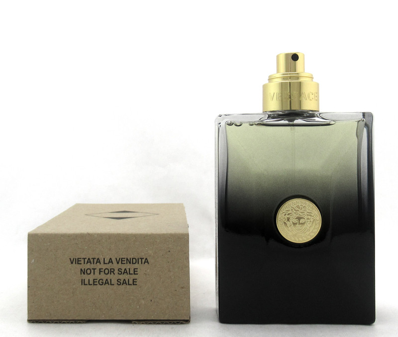 Versace Pour Homme OUD NOIR Eau De Parfum Spray for Men 100 ml./ 3.4 oz. New Tester no cap