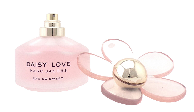 Frasco rosa com tampa de margarida