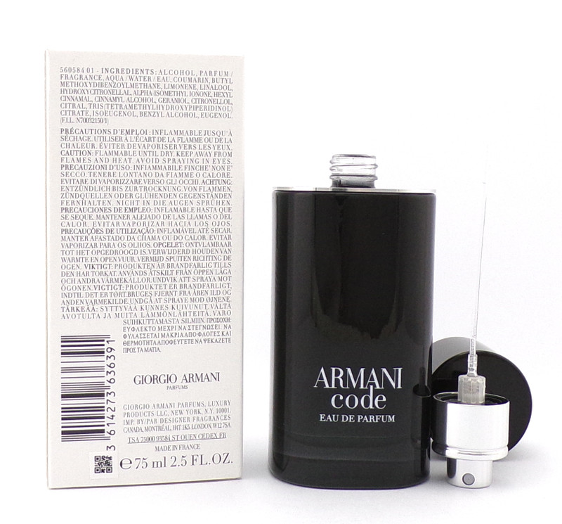 Armani Code by Giorgio Armani 75 ml./ 2.5 oz. Eau de Parfum