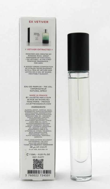 EX VETIVER by Juliette has a gun 0.25 oz. Eau De Parfum Spray