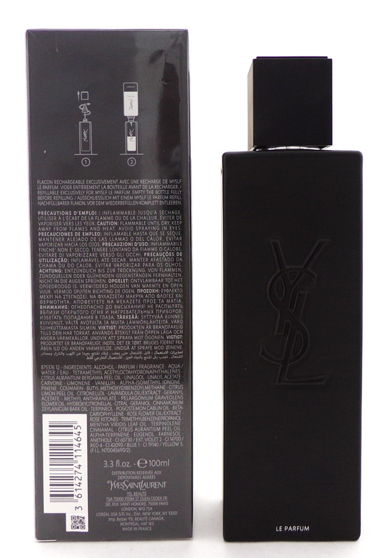 Yves Saint Laurent MYSLF 3.3 oz. /100 ml. LE PARFUM Refillable