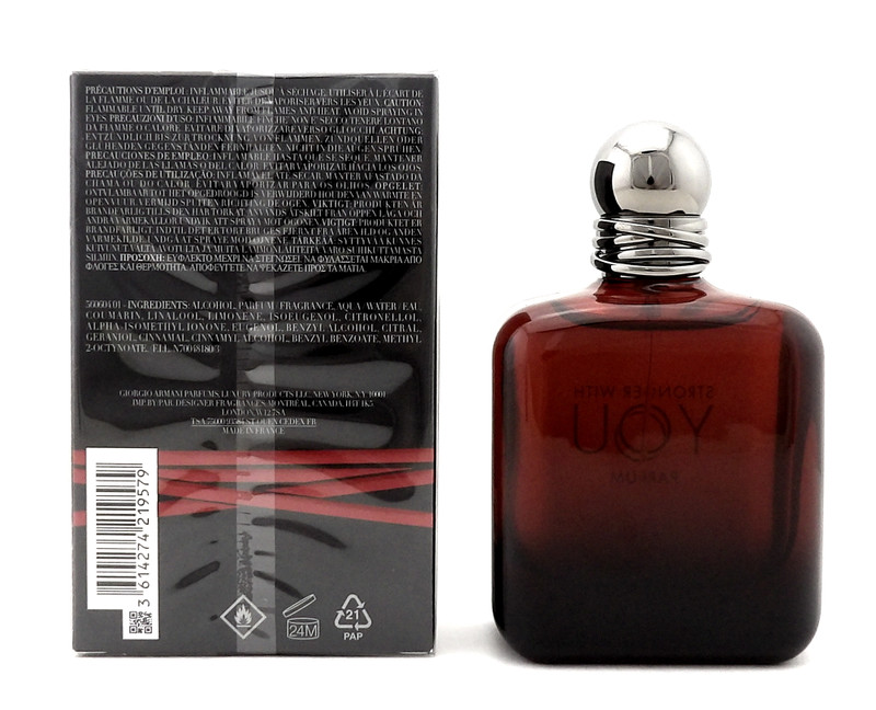 Emporio Armani Stronger With You 3.3 oz. Parfum Spray for Men. New
