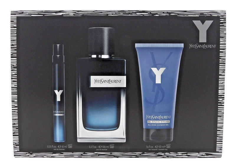 Y by Yves Saint Laurent 3.3oz & 10ml EDP Spray + 1.6oz Shower Gel