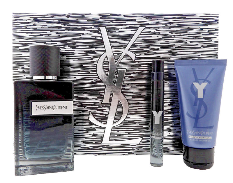 Y by Yves Saint Laurent 3.3oz & 10ml EDP Spray + 1.6oz Shower Gel