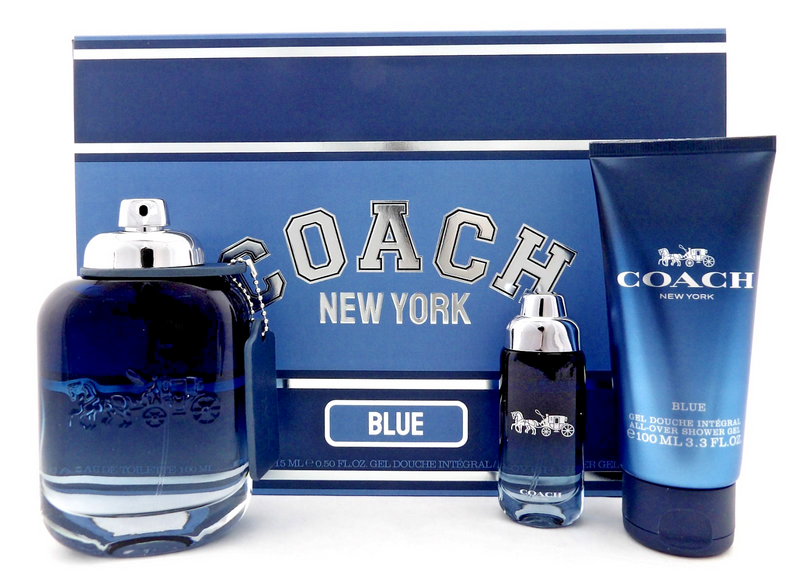 COACH BLUE 3.3oz & 0.5oz Eau de Toilette Spray + 3.3 oz Shower Gel