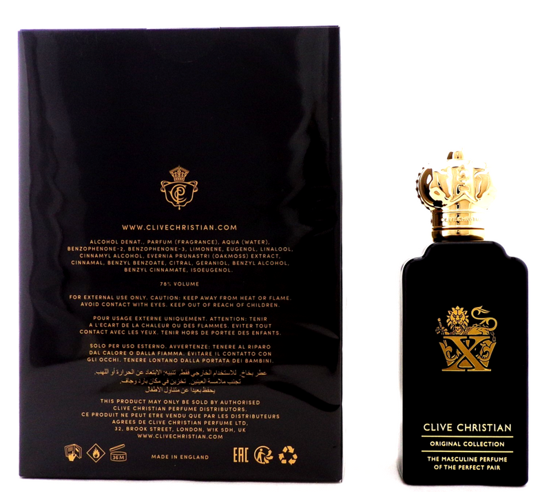 Clive Christian X Masculine 3.4 oz./ 100 ml. Parfum Spray for Men