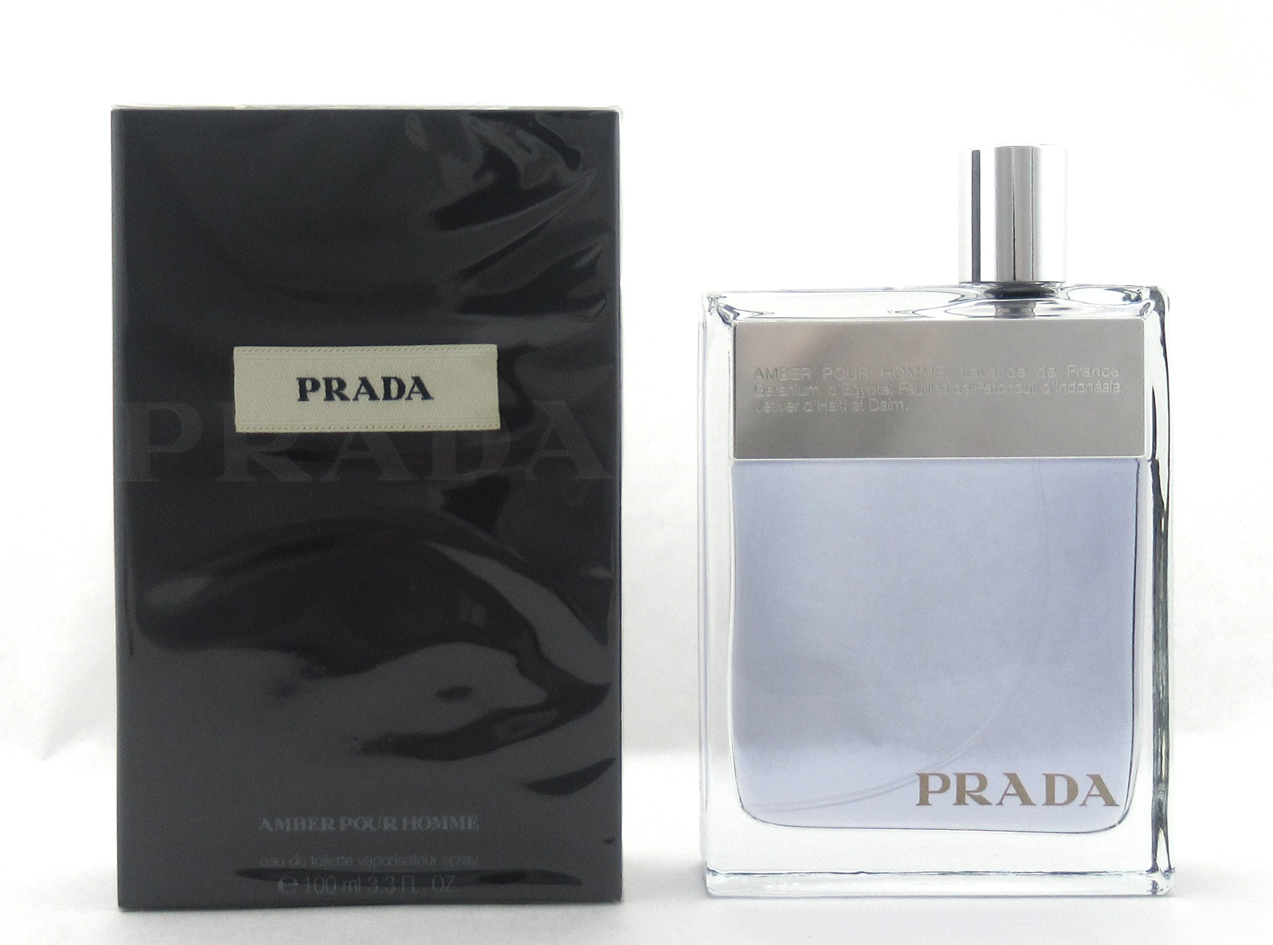 Prada AMBER POUR HOMME 3.3 oz. Eau de Toilette Spray for Men. New