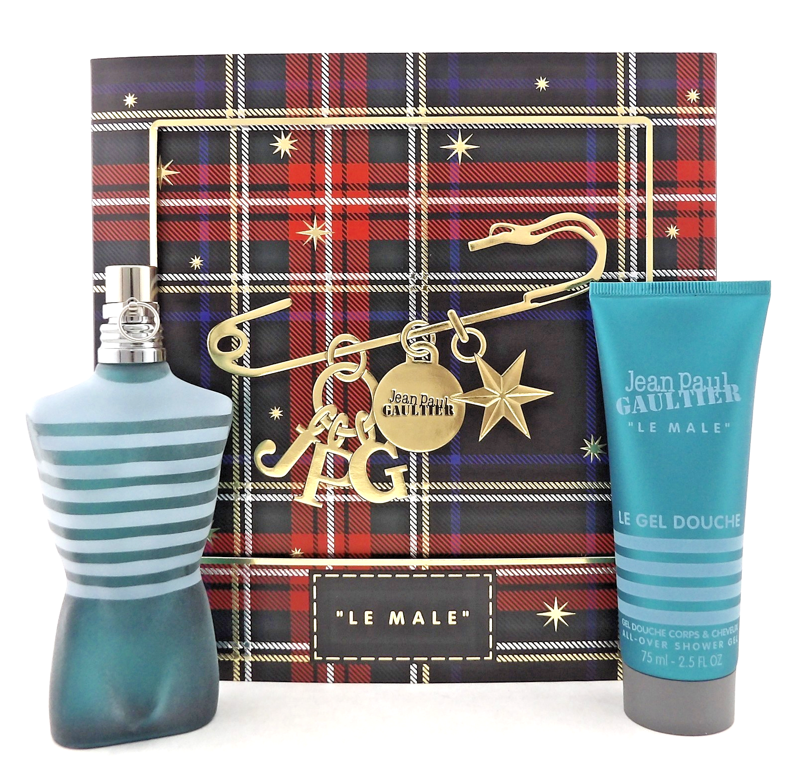 Jean Paul Gaultier Le Male 2.5 oz EDT Spray + 2.5 oz Shower Gel