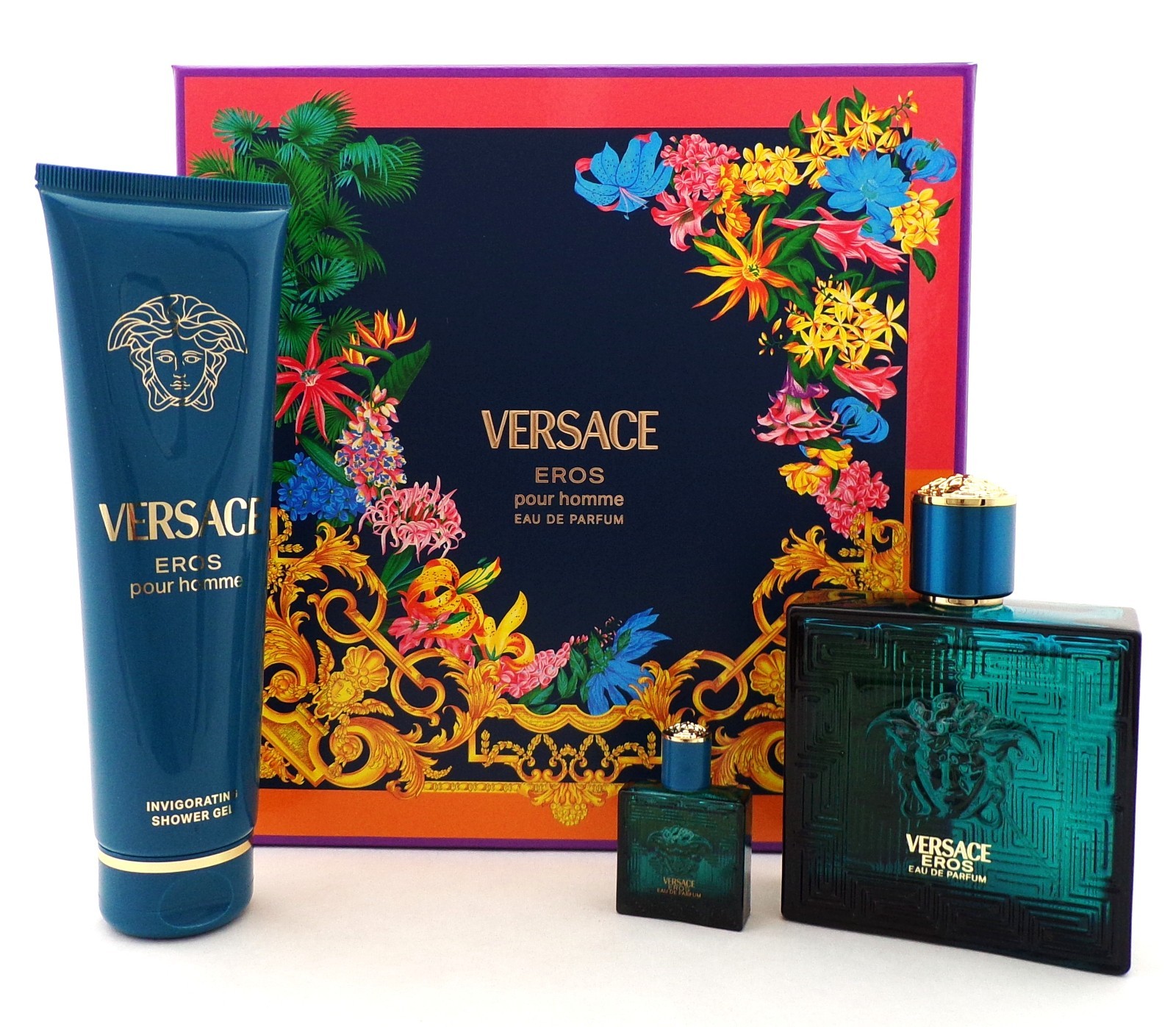 Versace EROS Pour Homme 3 pcs Set + Mini + S/G EDP