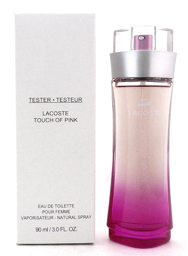 Lacoste Touch of Pink 3.0 oz. Eau de Toilette Spray for Women. New Tester w Cap eDiscountPerfumes