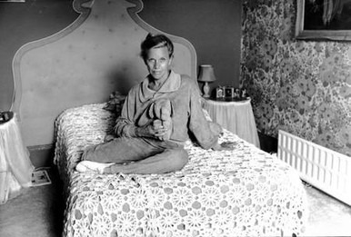 38615393-Actress Honor Blackman, at home with a cuddly toy. The former