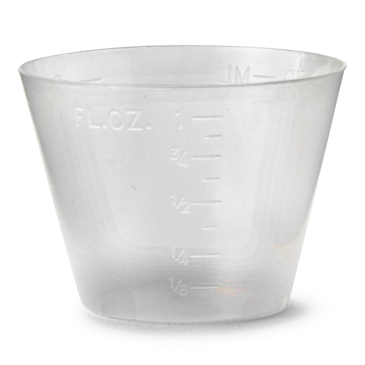 Graduated Medicine Cup 1 oz. Clear Plastic DisposablePlastic Disposable ...