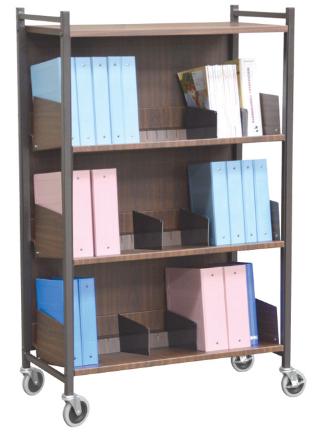 VERSA RACK 3 SHELF - OPEN SIDES - WOODGRAIN - Scot-Med LLC.