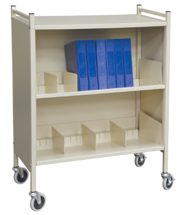 VERSA RACK 2 SHELF - CABINET STYLE - WOODGRAIN - Scot-Med LLC.