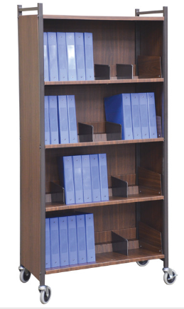 VERSA RACK 4 SHELF - CABINET STYLE - WOODGRAIN - Scot-Med LLC.