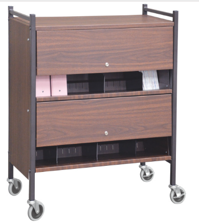 VERSA RACK 2 SHELF - CABINET W/ LOCKING PANELS-WOODGRAIN - Scot-Med LLC.