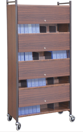 VERSA RACK 4 SHELF - CABINET W/LOCKING PANELS-WOODGRAIN - Scot-Med LLC.