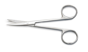 SCISSOR IRIS CURVED 4 1/2 GRAFCO