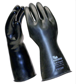 Guardian Butyl Smooth Gloves 35 mil, Large, EA