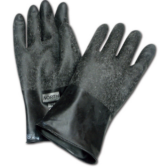 Honeywell North Butyl Rough Gloves 16 mil, size 7, EA