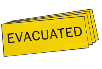 Evacuation Door Sign, EA
