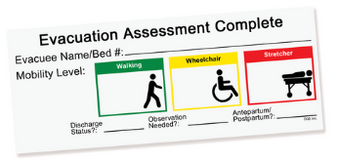 Evacuation Assessment Door Sign, EA