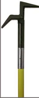 12' FL Series NY Roof Hook, with D Handle, Fiberglass Pole