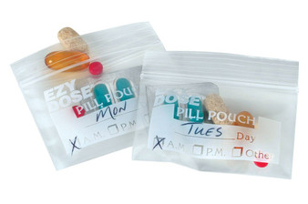 Pill Pouch Ezy Dose Pocket-Size 1 Day 2 Dose, PG/100, 600/cs