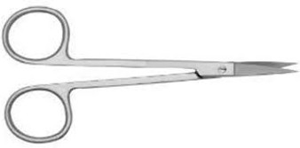 SCISSORS IRIS STRAIGHT SHARP POINT POLISHED BLADES 4.25 IN LONG, EA
