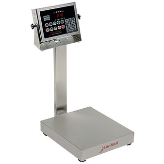 Bench Scale, Electronic, 12" x 10", 30 Lb Capacity, Stainless Steel, 210 Indicator