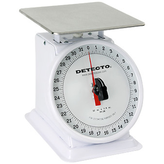 Top Loading Rotating Dial Scale, 5.75" x 5.75", 32 Oz Capacity