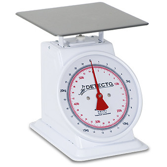 Top Loading Dial Scale, Dual Reading, 9" x 9", 25 Kg / 55 Lb Capacity