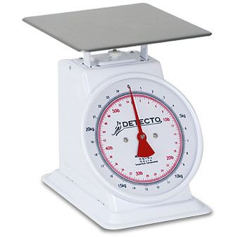 Top Loading Dial Scale, Dual Reading, 13" x 13", 50 Kg / 110 Lb Capacity