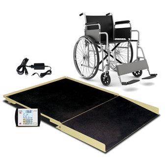 Floor Scale, 4' x 4', 1000 Lb Capacity, Ramp, MV1 Indicator, Includes AC Adapter