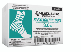 FlexLight Tape (spatting tape compatible), Black, 3" x 7.5 yd, 16 rolls/cs
