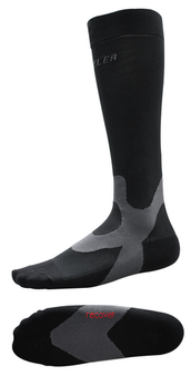 GRAD COMP SOCKS RECOVERY BLK PR MD 15-20 mmHg