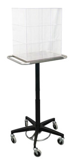The Suture Transport Cart is designed to mobilize a large assortment of sutures. The small platform is perfect for doctor's offices, urgent care facilities, emergency rooms and hospital floors. The stand height can easily be adjusted from 31" to 41" so that the sutures can be accessed from a seated or standing position.

Features:

    18 suture bins per cart
    Made from impact resistant acrylic
    Height adjustment of tray is 31" to 41"
    Dimensions of tray with handles - 21.5" W x 14.5" D
    Stainless steel tray to support suture bins
    Aluminum grab and go handles
    22" diameter star base
    Latex-free product
