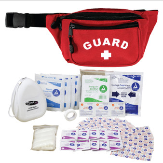 Hip Pack with Guard Logo First Aid Supply Pack, Red