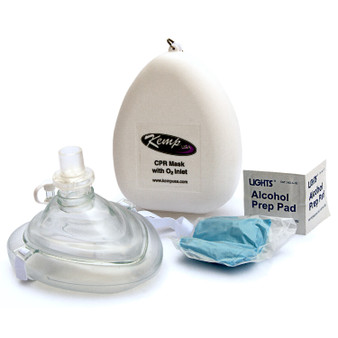 CPR Mask with O2 Inlet with 1-Color Custom Logo