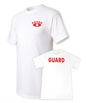 GUARD T-Shirt, White, 100% Cotton, Printed Front & Back, Size X-Large