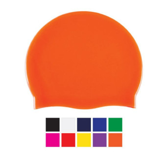 Silicone Swimming Caps, Orange