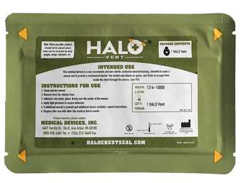 HALO VENT IFAK Single Pack (1 Halo Vent); 7x5 kit size
