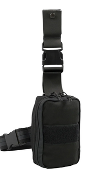 LAPD Pouch - IFAK, with 2" quick release belt attachment
strap and 1.5" gripper Drop Leg strap - Black
