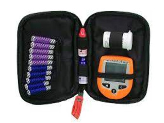 Microdot XTRA Glucometer,Sleeve,Small, Orange Carring Case
