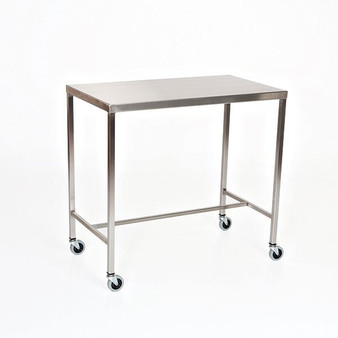 SS Instrument Table with H-Brace 18 W x 33 L x 34 H