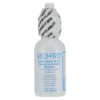 Eye Wash Ophthalmic Purified Water 1oz/Bottle