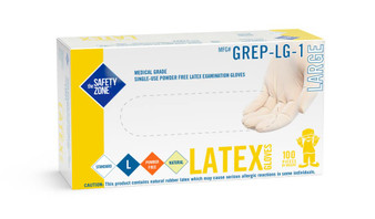 Glove 4.5 Mil, Powder Free Latex, Examination, 100/BX 10BX/CS LG
